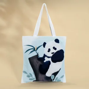 Sublimationsleere Leinen Eco Natur Canvas Wasserabweisende Thermal Panel Shopper Schultertaschen für alle Jahreszeiten