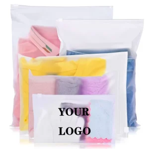 Aangepaste Logo Polyethyleen Plastic Zak met Rits, Ritszak voor Badmode Kleding T-shirt Verpakking