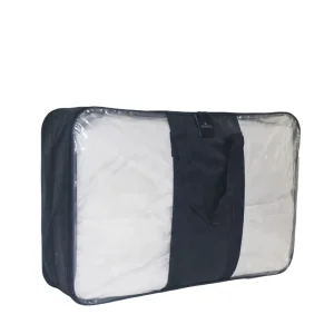 Bolsa de embalaje de edredón de PEVA clara de Texpack OEM, bolsa de PVC, bolsa de manta con asa