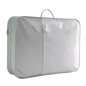 ถุงใส่ผ้าปูที่นอน PVC แบบพิมพ์ลายด้วยกรอบลวด Texpack ถุง PVC ใสสำหรับผ้าปูที่นอน ซิปสำหรับใส่ผ้าห่ม หูจับ ถุงพลาสติกบรรจุภัณฑ์