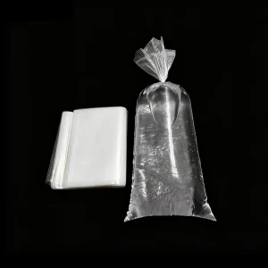 Kantong Berdiri Transparan LDPE Dapat Didaur Ulang yang Dipertebal dengan Cetakan Kustom untuk Air Mineral dengan Penutupan Tali Pengikat, Kemasan Ramah Lingkungan