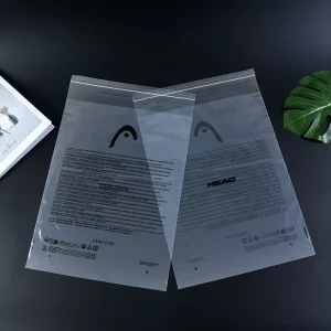 두께 0.1mm 맞춤형 로고 EN15343 LDPE 포장 폴리 재활용 플라스틱 티셔츠 가방 의류용