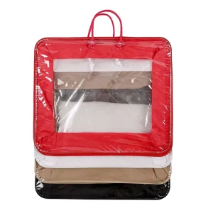 Transparante PVC beddengoed plastic dekbed verpakkingstas met handvat en rits