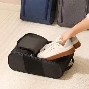 旅行用靴収納バッグ ビジネストリップ用ポータブルシューズバッグ 通気性のある靴収納バッグ