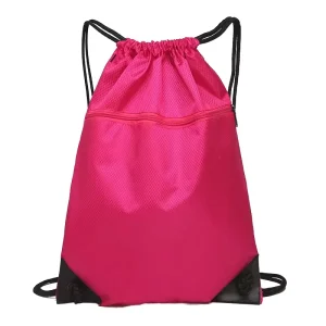 Ransel Gym Serut Olahraga dari Polyester 600D Tahan Air dengan Penutupan Serut yang Tahan Lama