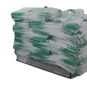 Sacco di imballaggio in polipropilene riciclato bianco e nero 50 kg per riso e mais, sacco in plastica saldato a caldo