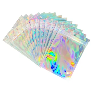 Sacs Ziplock Resealable Holographiques Sacs en Mylar pour Petites Entreprises