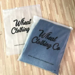 Aangepaste bedrukte dames kledingzakken verpakking kleding ziplock zakken matte verpakking ziplock zakken geschikt voor kledingmerken