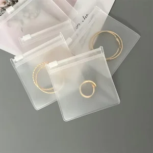 발송 준비 완료 친환경 투명 자가 밀봉 PVC 포장 지퍼 잠금 가방 맞춤 로고 재밀봉 가능한 보석 플라스틱 가방