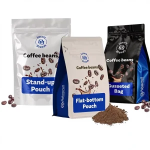 Diepdruk koffie verpakking, vlakke ritszakken, koffiepakketten