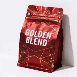 Aangepaste bedrukte aluminium koffiezak, voedselveilige verpakking, vochtbestendige polyester folie koffiezak met ventiel en rits