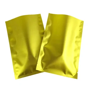 Individuell bedruckte goldene Kraftpapier-Polyesterfolientüten Kleine Plastiktüten für Tee und Pizza Personalisierte Logos
