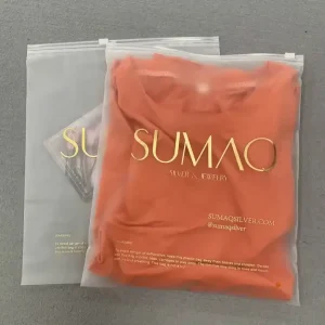 Sacs en plastique zippés personnalisés, impression en relief, anti-poussière, pour emballage et stockage de tissus, sous-vêtements, fourrure