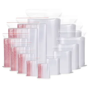 Sac en plastique transparent à fermeture éclair, anti-humidité, transport, dimensions personnalisées
