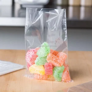Sacs en film polyester personnalisés avec impression de logo, sacs refermables pour bonbons en poudre
