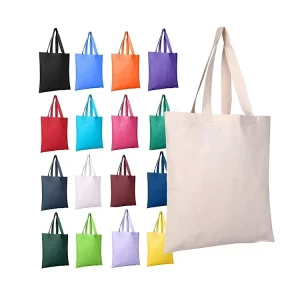 Sac en toile de coton vierge avec logo personnalisé, sac de courses, sac cadeau imprimé