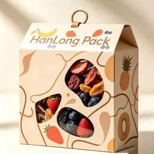 Boîte cadeau pour fruits et bonbons en papier recyclé de conception personnalisée