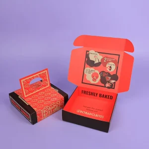 Boîte d'expédition de biscuits portable et compacte, boîte d'expédition à plat, adaptée pour cupcakes, brownies, impression et gaufrage de boîtes de pâtisserie personnalisées