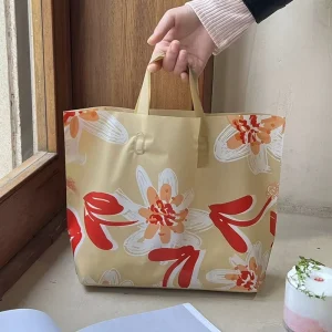 Sacs en plastique écologiques personnalisés avec logo, sacs de shopping en tissu réutilisables promotionnels