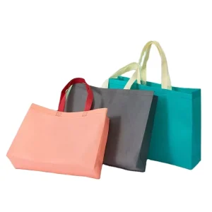 Sac de shopping en non-tissé uni, adapté aux magasins de vêtements, sacs cadeaux publicitaires