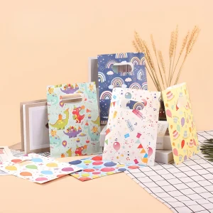 Sac en papier personnalisé écologique avec impression, sac de shopping haut de gamme avec poignées, pour emballage de cadeaux